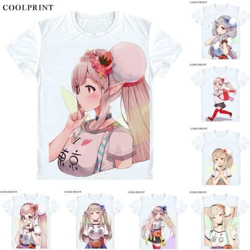 Elf no Elu Elf Noel T Shirt Virtual Youtuber Vtuber Artificial Intelligence AI Men Casual Premium T-Shirt Short Sleeve Shirts