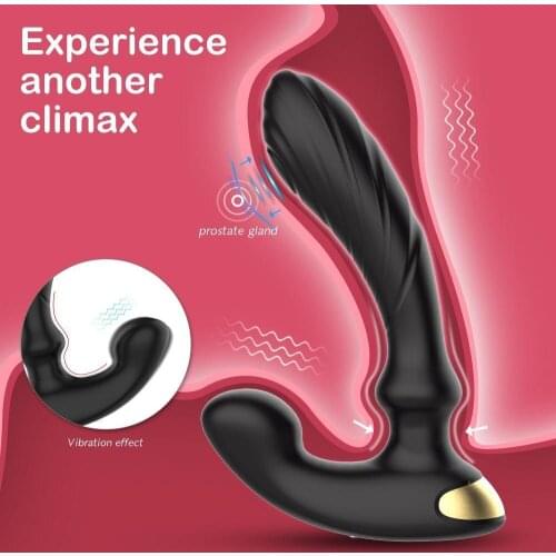 Male Vibrating Prostate Massager Sex Toys with Tapping & Vibrating Nipples Clit Stimulator Anal Pleasure Unisex G spot Vibrator