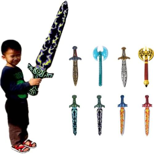 New Inflatable Swords Axe Kids Toys Pirate Swords Children Gifts Mosaic Swords
