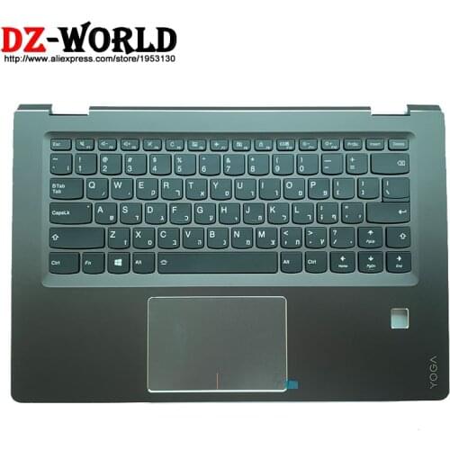 Palmrest Black Upper Case With Hebrew Backlit Keyboard Touchpad for Lenovo Ideapad Yoga 510-14IKB ISK AST Flex 4-1470 5CB0M32747