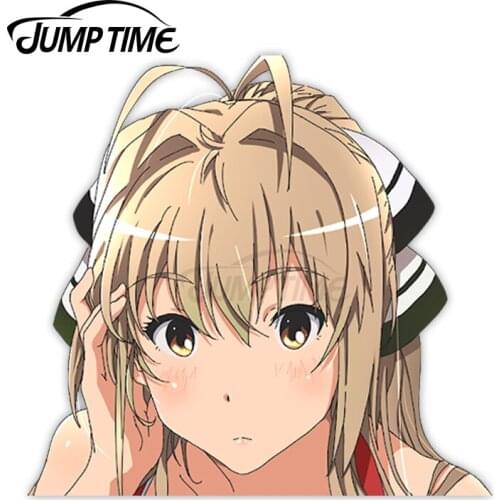 Jump Time Amagi Brilliant Park Sento Isuzu 68 Cute Anime Girl Peeker Vinyl Decal Window Waifu Car Stickers