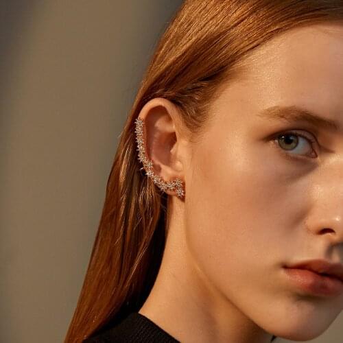 Star full ear bone clip ear hook temperament simple unilateral earrings aesthetic accessories aesthetic earrings