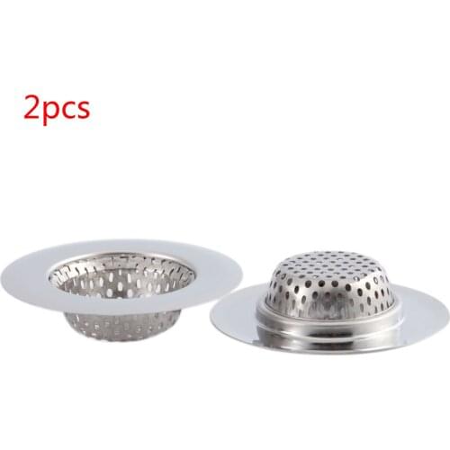2Pcs Stainless Steel Sink Mesh Basin Drain Strainer for Kitchen Bath Garbage Disposal 11.3/9/7CM Diameter Sink Drain Cover