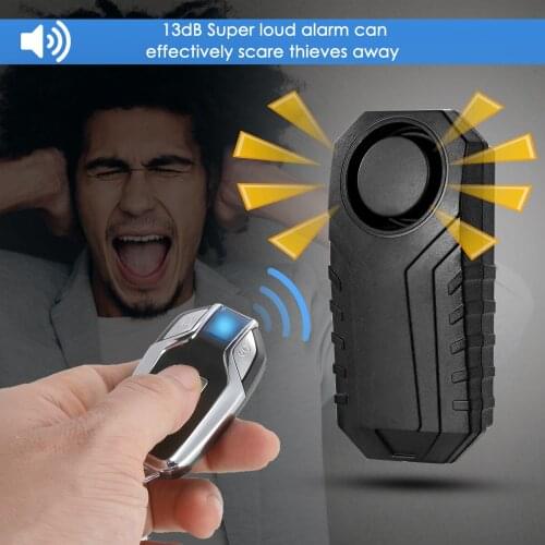 Wireless Anti-Theft Security Security Anti Lost Alarm with Remote Control Waterproof Vibration Vibration Motorcycle Bicycle