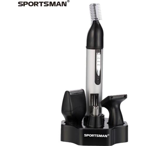 SPORTSMAN Nose Hair Trimmer 4 in 1 Rechargeable Male Electric Shaver For Men Sideburn Trimmer Clipper Razor Hair Cutting Set