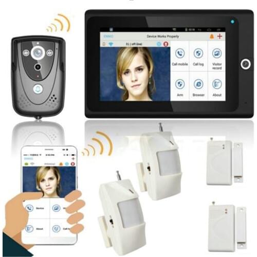 7 Inch Wifi Video Doorbell Support 20CH Wireless 433Mhz RF Sensor Alarm System Video Door Phone