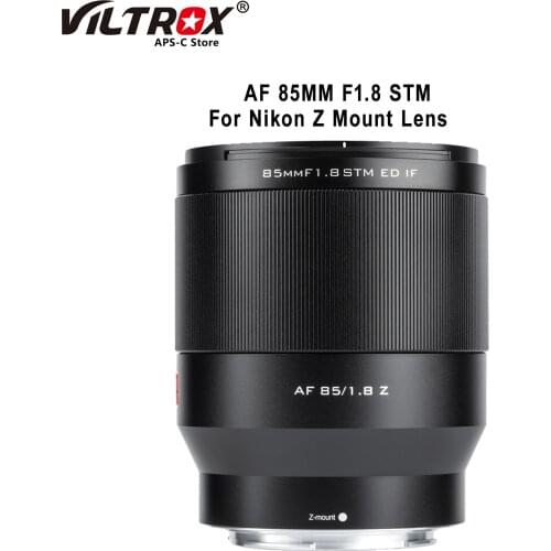 VILTROX 85mm F1.8 II STM Auto Focus Portrait Lens Standard Prime Lens Full Frame for Nikon Z-mount Camera Z5 Z50 Z6 Z6II Z7II
