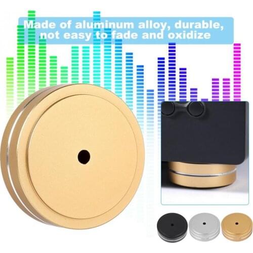 High-grade gold-plated surface Aluminum Alloy Audio Amplifier Feet Pad Speaker HIFI Isolation Damper Pad Gold Silver Black