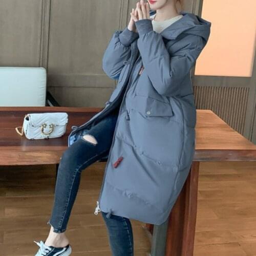 Women Winter Long Clause Jacket Padded Jackets Warmth Solid Oversized Loose Parkas Ladies Coats Hooded Youngs Fashion Overcoat
