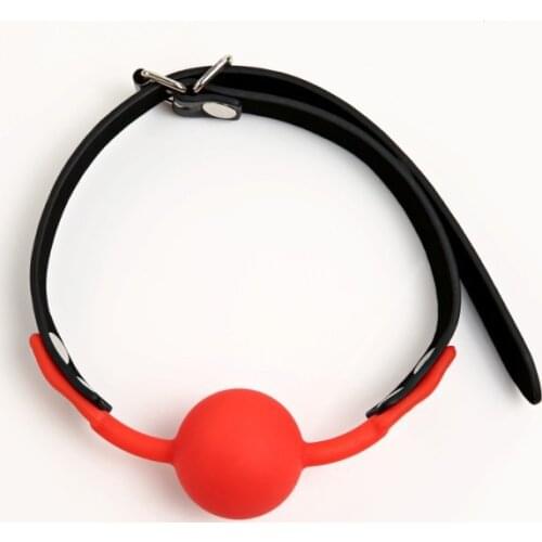 1pcs Faux Leather Bondage Strap with Full Silicone Mouth Ball Gag Sex Apertural Plug Adult Games Product for Couple