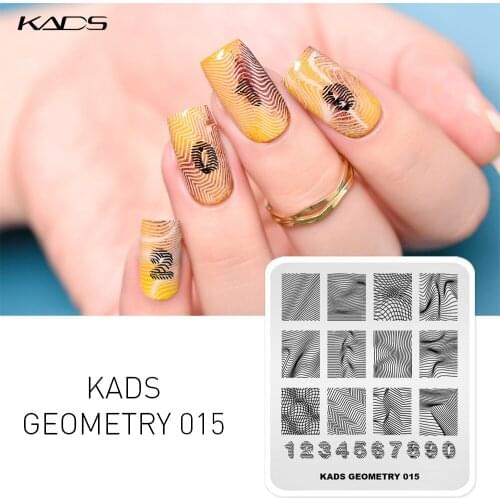 1pc Nail Art Stamping Template Geometric lines Image Nail Stamp Plates Stencils For Nail Design 3D Printing Manicure Tools