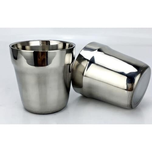 2pcs Stainless Steel Camping Travel Insulated Tumbler Cup Coffee Beer Mug kids Unbreakable Cup 180ml