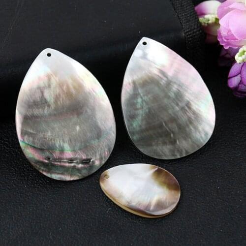 5PCS Natural Black MOP Shell Teardrop Charms Pendant DIY Jewelry Making Finding Accessories Supplies Seashell Necklace Earring