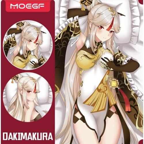 Anime JK Genshin Impact Hu Tao Ningguang Ganyu Dakimakura Body Pillow Cover Case Hugging Pillow