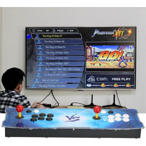 Arcade 3188 in 1 Games Station Machine 2 Players Control Joystick Arcade Buttons HD VGA Output USB for PC TV Laptop Projector
