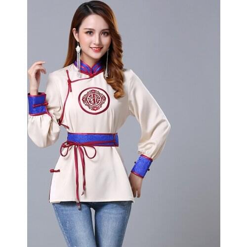 Asia Women New Tang suit stand collar long sleeve top Fashion ethnic jacket Elegant oriental Clothing