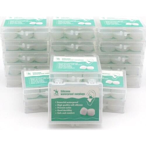 5Box=30pcs Silicone Waterproof Soft Earplugs Noise Reduction Anti-noise Ear Plugs Swimming Learn Travel Sleep Soundproof Quiet