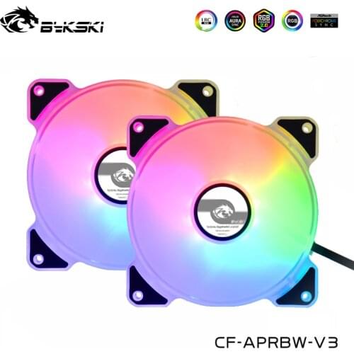 Bykski 120x120x26mm ARGB Fan ,12CM Use On Computer Case,Water Cooling Cooler Master For Light,CF-APRBW-V3