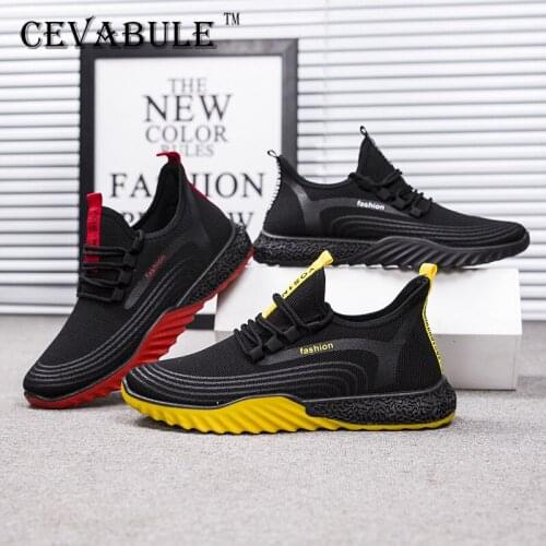 CEVABULE Mens Shoes Autumn 2021 New Sports Shoes Mens Mesh Breathable Fashion Casual Shoes Light and Comfortable Shoes ZC