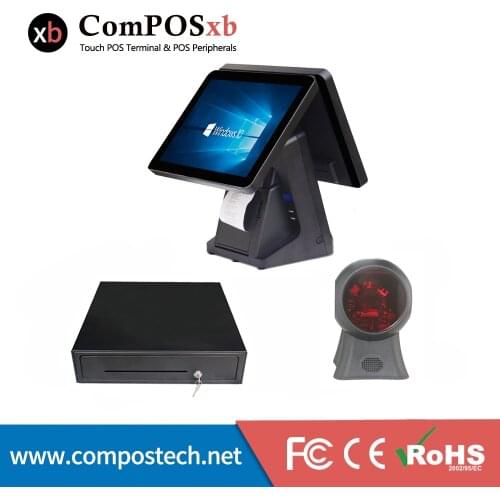 Cheap 15 inch touch screen pos system all in one pc Suitable for restaurant pos system Sales terminal cash register