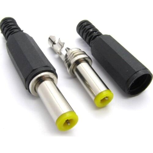 10PCS DC power plug connector welding type panle socket adapter 5.5-2.1/2.5mm high quality