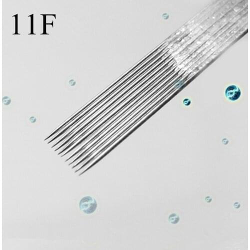Box Of 50pcs Disposable Sterilized 11F Tattoo Needles (11 Flat) Wholesale Supply