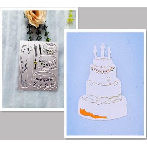 Birthday cake Metal Cutting Dies for DIY Scrapbooking Album Paper Cards Decorative Crafts Embossing Die Cuts