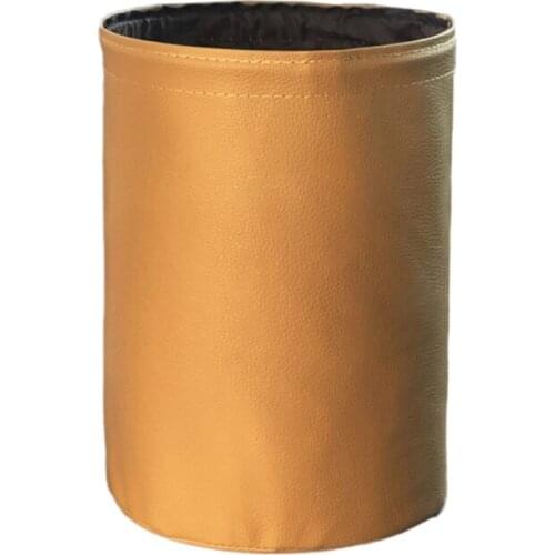 1 PC Multifunctional Folding Car Trash Can Double Waterproof Leather Car Garbage Can Organizer Waste Baskets Rubbish Bin