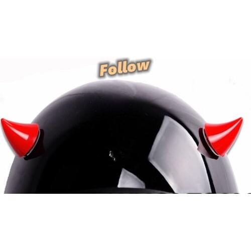 Motorcycle Helmet Suction Cup Devil Horn Plastic Rubber Personality Retro Horn Decoration Accessories For Harley