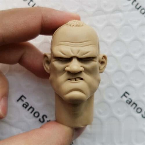 Unpainted 1/6 Scale Cartoon Comic Style Head Sculpt Model Head Action Figure Dolls For Hot Toys Figure Body No.73
