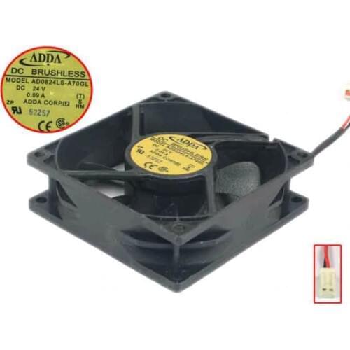 ADDA AD0824LS-A70GL DC 24V 0.09A 2-wire 80x80x25mm Server Cooling Fan