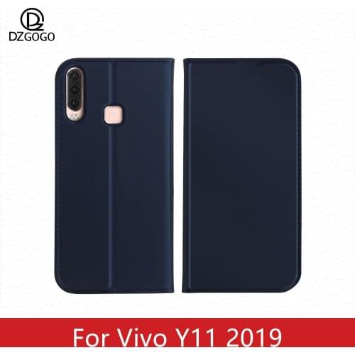Vivo Y11 2019 Case DZgogo iSkin Series Magnet Leather Flip Book Phone Case For Vivo Y11 2019 1906 Wallet Cover Coque Phone Bag