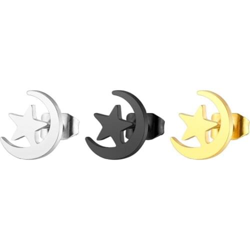 Wholesale stud earrings star moon anchor butterfly guitar scorpion men women earrings fashion jewelry mix styles 102pcs