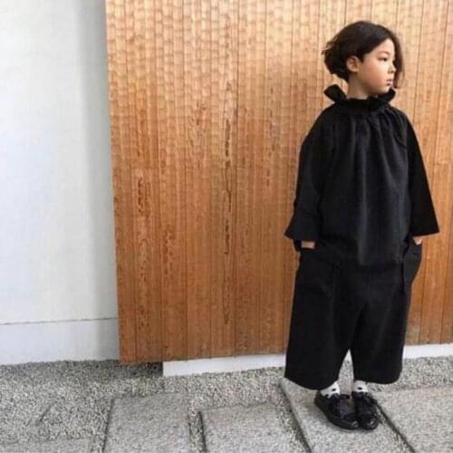 Autumn Cotton Long Sleeve Shirt New Kids Baby Boys Girls Thin Casual Solid Clothes Toddler Girls Loose Pocket Shirt Clothing