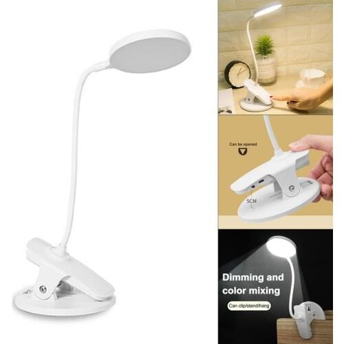 Rechargeable Reading Light LED Desk Lamp Eye Protection Book Light 3 Brightness Dimmable Reading Lamp with Flexible Neck