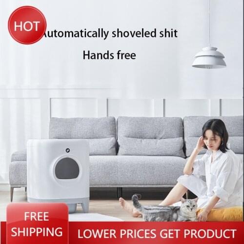 Fully Enclosed Smart Automatic Cat Litter Box Self Cleaning Large Tray Shoveling Smart Cat Litter Box Arenero Gato Pet Product