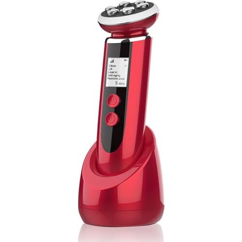 Facial Radio Frequency Beauty Device Massager For Face EMS Lifting Light Therapy Mesotherapy Face Massager Wrinkle Removal