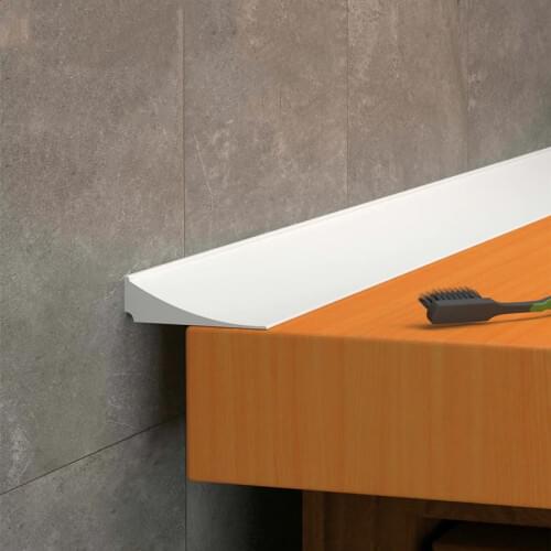 Custom Self-adhesive Water Barrier Strip Water Retaining Bar Sills for Kitchen Bathroom Sink Gap Seal Silicone White Black