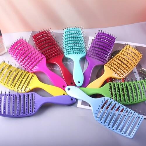 Huiyun Hair Brush Scalp Massage Comb Hairbrush Nylon Women Wet Curly Detangle Hair Brush for Salon Hairdressing Styling Tools