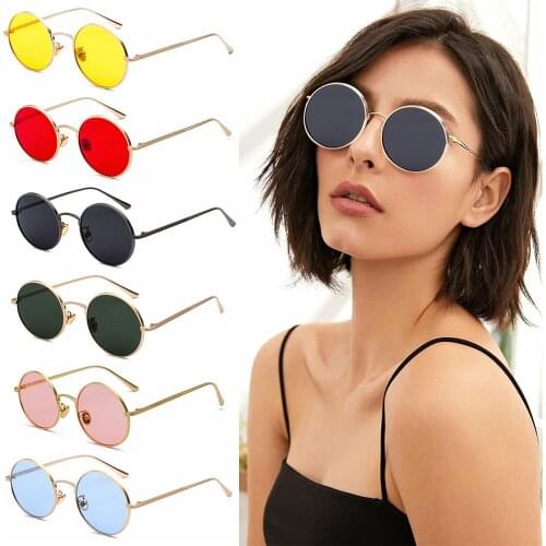 Vintage Round Sunglasses for Men and Women Steampunk Sunglasses Circle Glasses UV Protection Eyewear