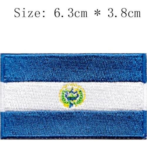 El Salvador embroidery flag patch San Salvador city island world country emblem for motorcycle club coat iron on sew left chest