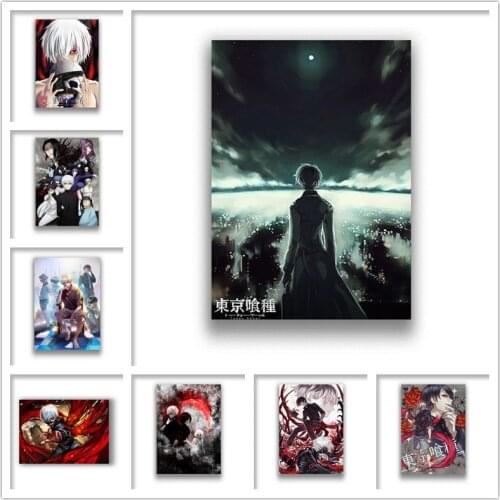 Japanese Anime Tokyo Ghoul White Coated Paper Prints Clear Image Livingroom Bedroom Bar Home Art Brand
