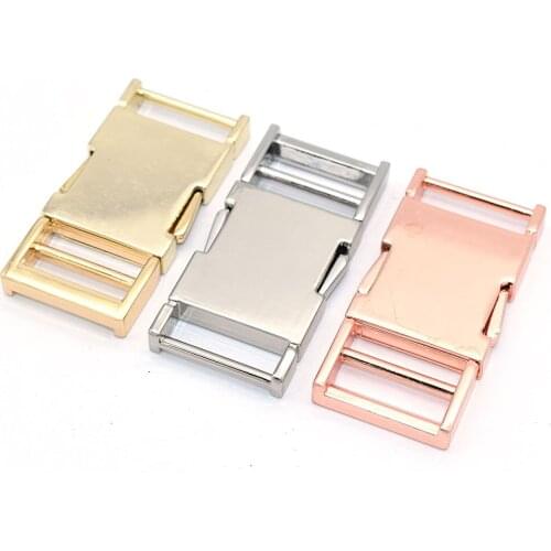 25mm Gold Metal Release Slide Strap Buckle Adjustable Belt Strap Buckles Lock Hardware purse Strap slide Buckle Bag clasp Lock