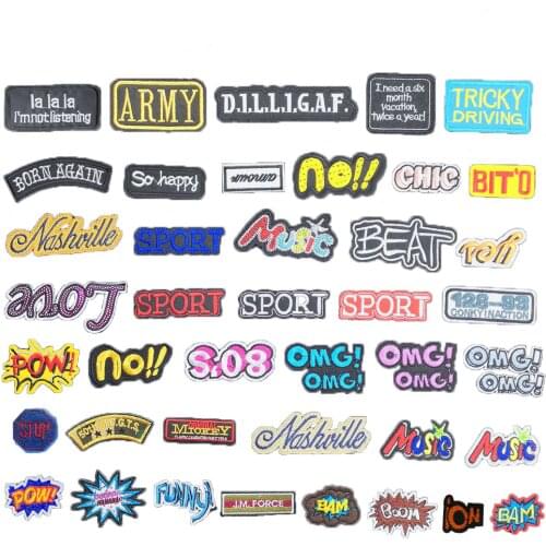 Letter children badge can be sewn and hot embroidered jeans jacket patch DIY clothing craft supplies accessories 1PCS for sale