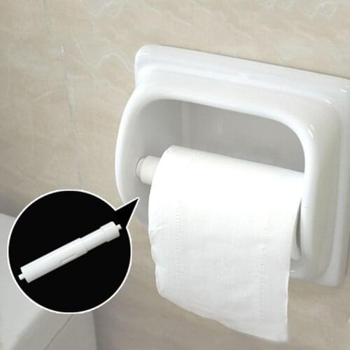 2pcs Replacement Toilet Paper Roll Holder Bathroom Roller Spindle Insert White Stretch Rollers