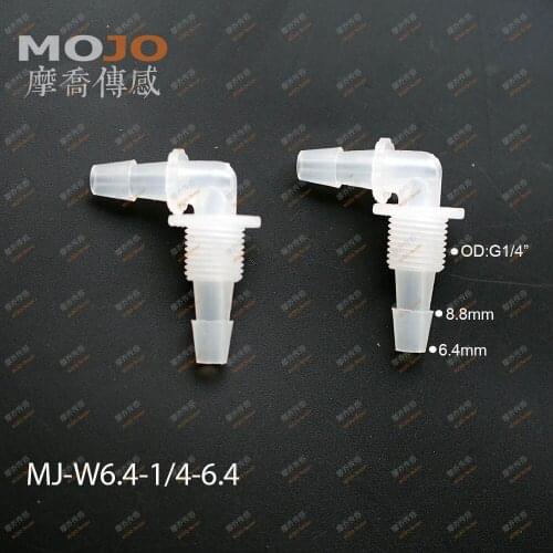 2020 MJ-W6.4-G1/4-6.4 Elbow type barbed water pipe connectors(100pcs/lots)