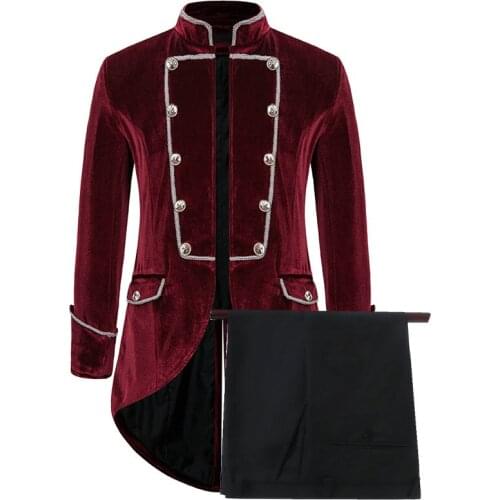 2021 Latest Designs Burgundy Velvet Smoking Jackets Stand Collar Formal Tuxedos Tailcoat Dinner Party Prom Suit Best Man Blazer