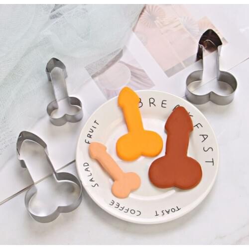 3pcs Adult Sexy Penis Cookie Cutter Set Biscuit Mold Fondant Cake Cutter DIY kitchen bake Decorating Tool