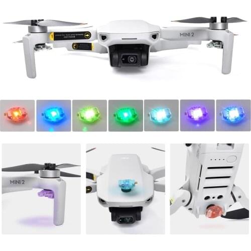 Drone 7 Colors LED Night Flight Lights Signal Lamp Alarm Indicator Light For DJI FPV / Air 2/ Mini 2 Drone Universal Accessories