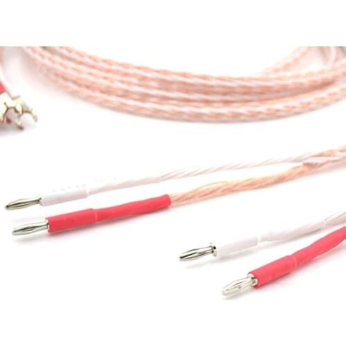 Free shipping one Pair 3M HIFI Speaker Cable Audiophile loudspeaker Cable